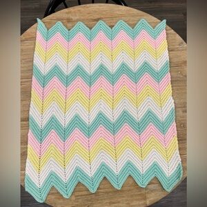Handmade crocheted baby blanket